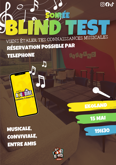 Soirée Blind Test le vendredi 15 mai