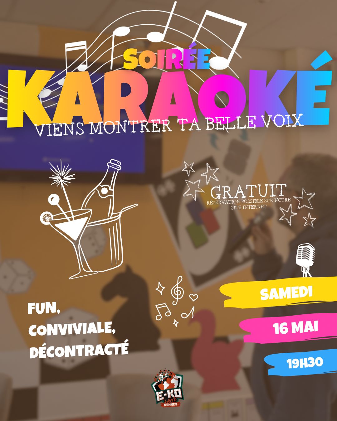 Soirée karaoké le samedi 16 mai