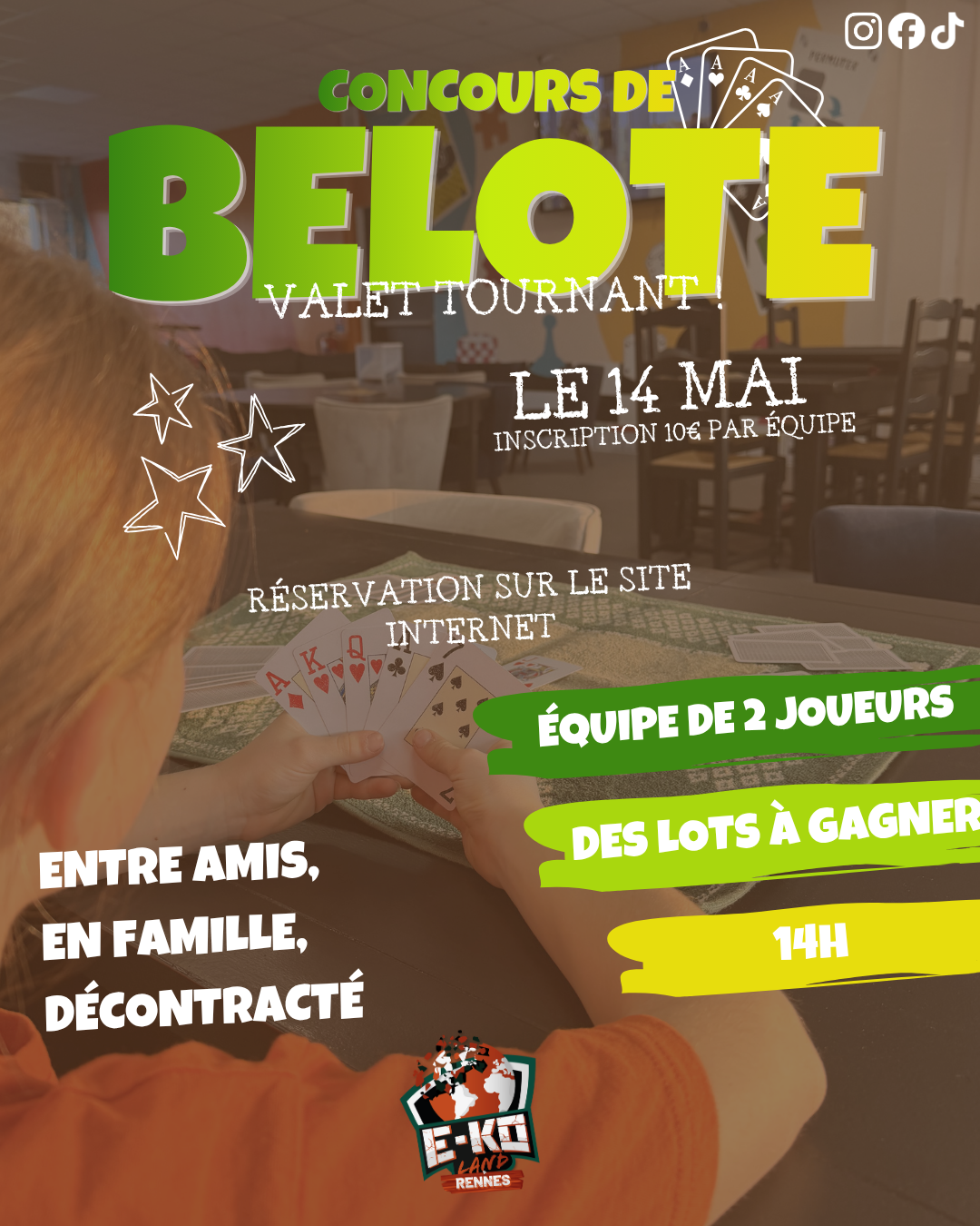 Tournois belote le jeudi 14 mai